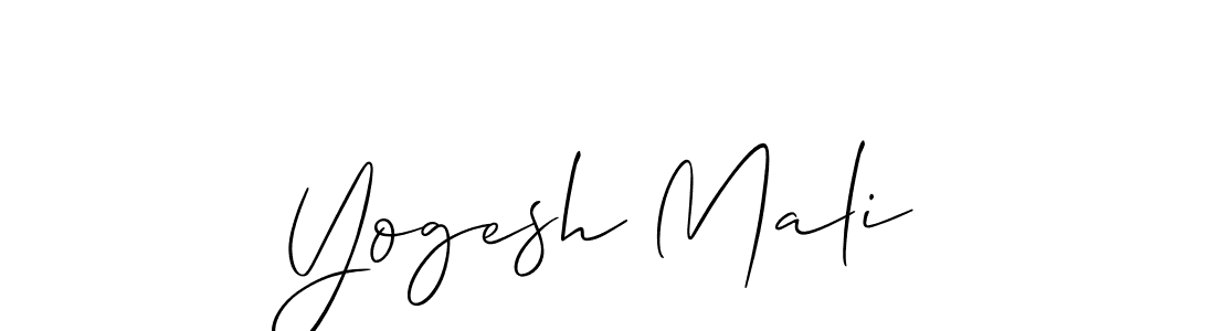 Also we have Yogesh Mali name is the best signature style. Create professional handwritten signature collection using Allison_Script autograph style. Yogesh Mali signature style 2 images and pictures png