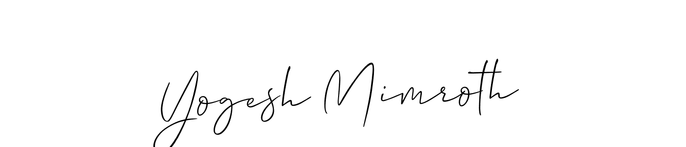 How to Draw Yogesh Mimroth signature style? Allison_Script is a latest design signature styles for name Yogesh Mimroth. Yogesh Mimroth signature style 2 images and pictures png