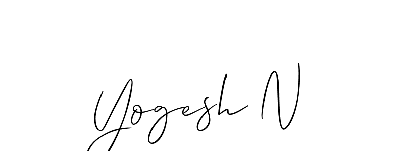 Also You can easily find your signature by using the search form. We will create Yogesh N name handwritten signature images for you free of cost using Allison_Script sign style. Yogesh N signature style 2 images and pictures png