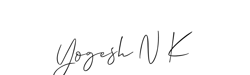 Best and Professional Signature Style for Yogesh N K. Allison_Script Best Signature Style Collection. Yogesh N K signature style 2 images and pictures png