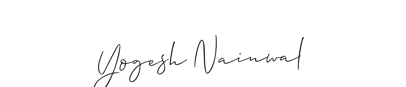 How to make Yogesh Nainwal signature? Allison_Script is a professional autograph style. Create handwritten signature for Yogesh Nainwal name. Yogesh Nainwal signature style 2 images and pictures png