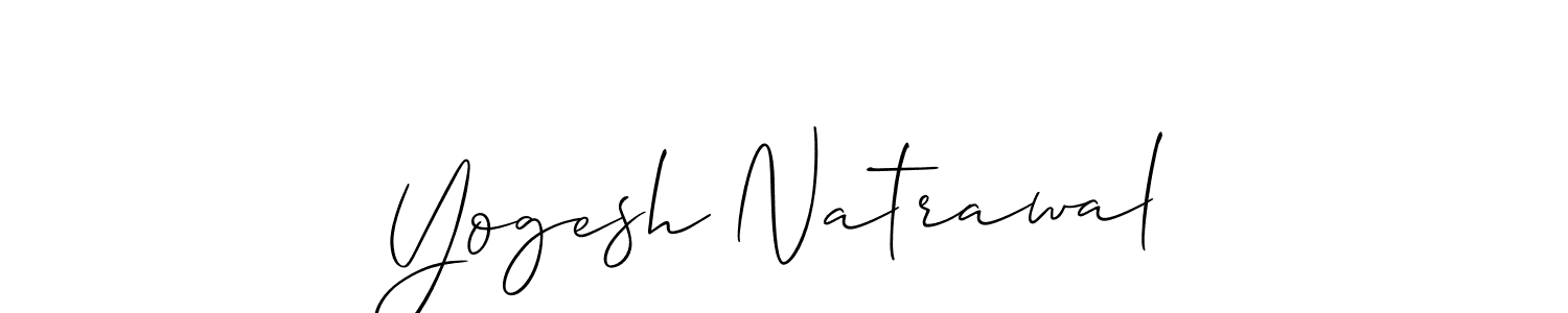 Make a short Yogesh Natrawal signature style. Manage your documents anywhere anytime using Allison_Script. Create and add eSignatures, submit forms, share and send files easily. Yogesh Natrawal signature style 2 images and pictures png