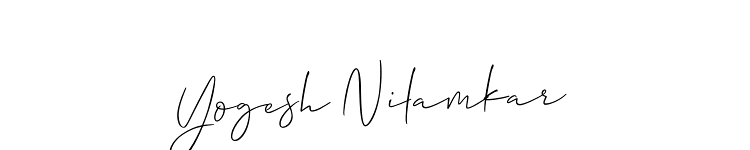 Design your own signature with our free online signature maker. With this signature software, you can create a handwritten (Allison_Script) signature for name Yogesh Nilamkar. Yogesh Nilamkar signature style 2 images and pictures png