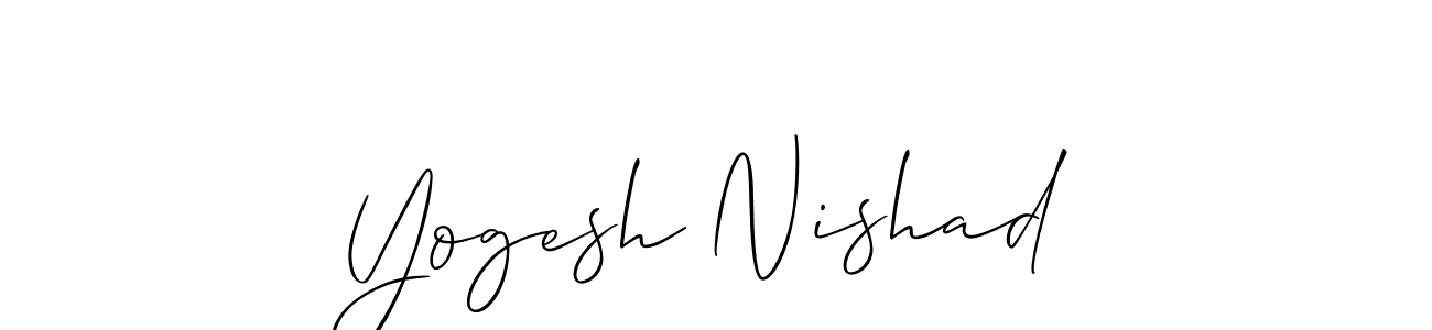 Create a beautiful signature design for name Yogesh Nishad. With this signature (Allison_Script) fonts, you can make a handwritten signature for free. Yogesh Nishad signature style 2 images and pictures png