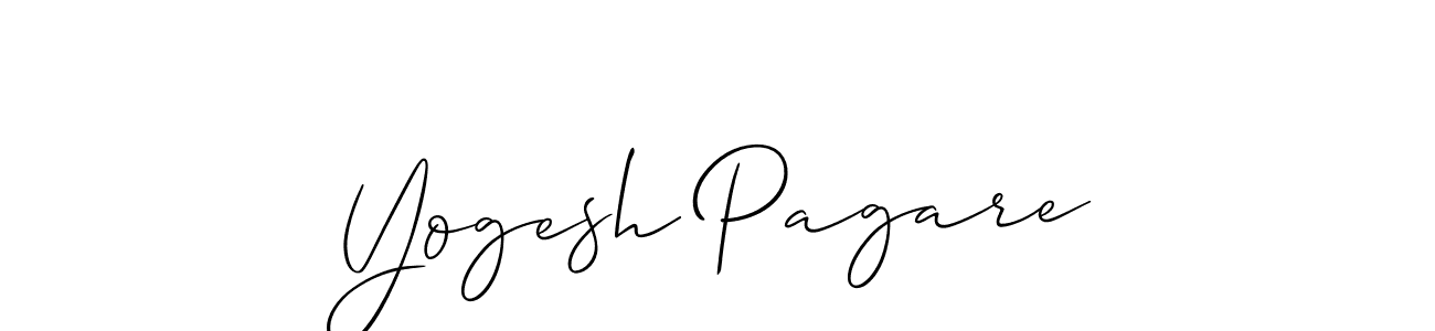 How to Draw Yogesh Pagare signature style? Allison_Script is a latest design signature styles for name Yogesh Pagare. Yogesh Pagare signature style 2 images and pictures png