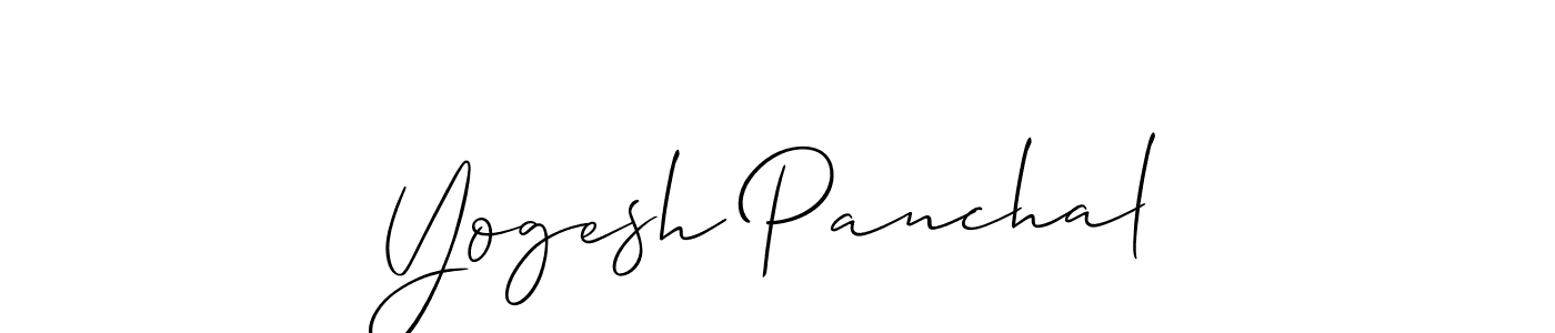 How to make Yogesh Panchal name signature. Use Allison_Script style for creating short signs online. This is the latest handwritten sign. Yogesh Panchal signature style 2 images and pictures png