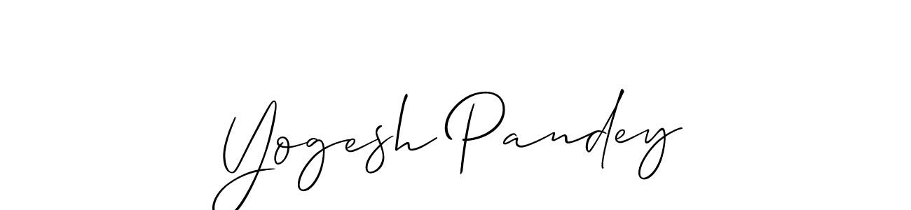 This is the best signature style for the Yogesh Pandey name. Also you like these signature font (Allison_Script). Mix name signature. Yogesh Pandey signature style 2 images and pictures png