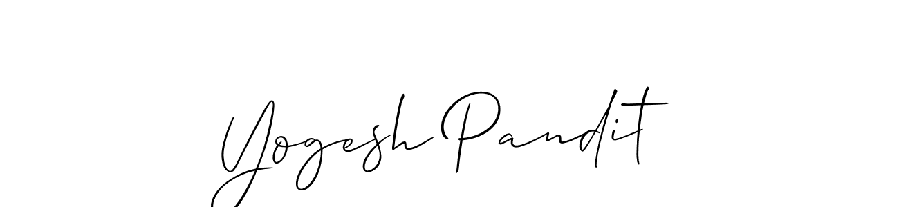 The best way (Allison_Script) to make a short signature is to pick only two or three words in your name. The name Yogesh Pandit include a total of six letters. For converting this name. Yogesh Pandit signature style 2 images and pictures png