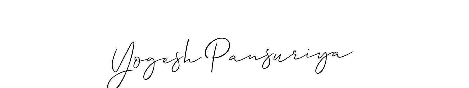 if you are searching for the best signature style for your name Yogesh Pansuriya. so please give up your signature search. here we have designed multiple signature styles  using Allison_Script. Yogesh Pansuriya signature style 2 images and pictures png