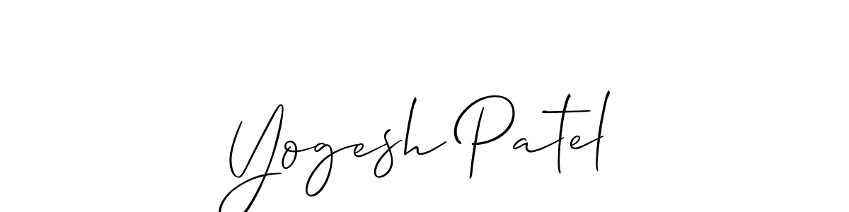 Also we have Yogesh Patel name is the best signature style. Create professional handwritten signature collection using Allison_Script autograph style. Yogesh Patel signature style 2 images and pictures png
