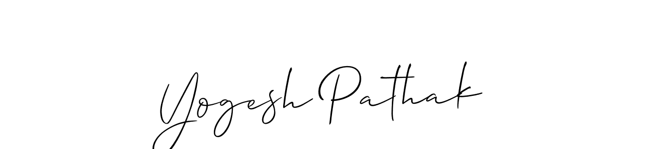 How to Draw Yogesh Pathak signature style? Allison_Script is a latest design signature styles for name Yogesh Pathak. Yogesh Pathak signature style 2 images and pictures png