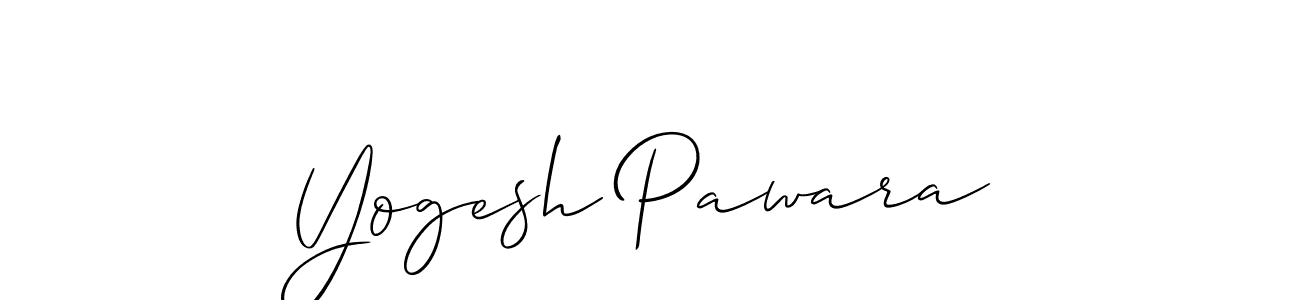 How to Draw Yogesh Pawara signature style? Allison_Script is a latest design signature styles for name Yogesh Pawara. Yogesh Pawara signature style 2 images and pictures png