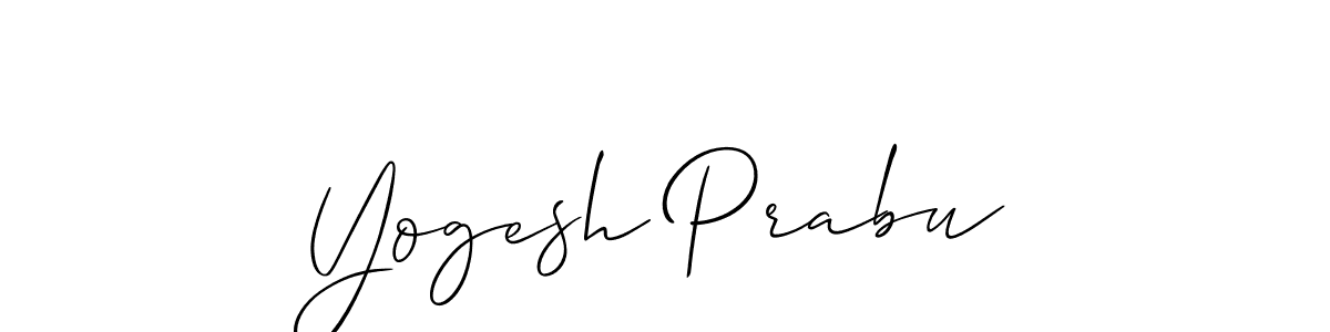 How to make Yogesh Prabu signature? Allison_Script is a professional autograph style. Create handwritten signature for Yogesh Prabu name. Yogesh Prabu signature style 2 images and pictures png