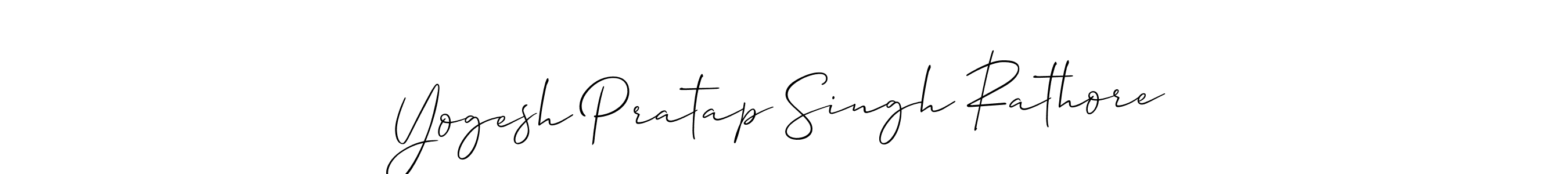 Create a beautiful signature design for name Yogesh Pratap Singh Rathore. With this signature (Allison_Script) fonts, you can make a handwritten signature for free. Yogesh Pratap Singh Rathore signature style 2 images and pictures png