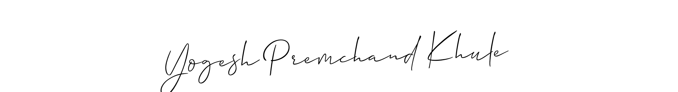 Also we have Yogesh Premchand Khule name is the best signature style. Create professional handwritten signature collection using Allison_Script autograph style. Yogesh Premchand Khule signature style 2 images and pictures png