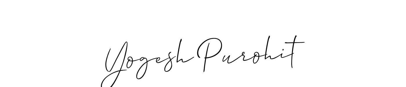 How to make Yogesh Purohit signature? Allison_Script is a professional autograph style. Create handwritten signature for Yogesh Purohit name. Yogesh Purohit signature style 2 images and pictures png