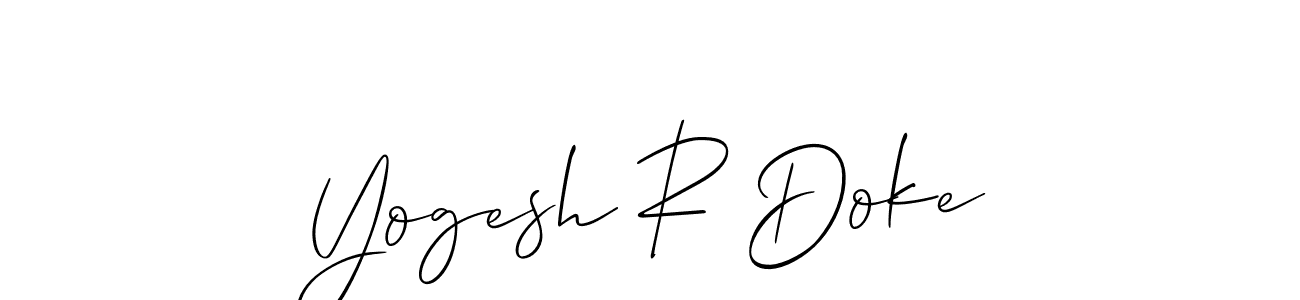 How to make Yogesh R Doke signature? Allison_Script is a professional autograph style. Create handwritten signature for Yogesh R Doke name. Yogesh R Doke signature style 2 images and pictures png