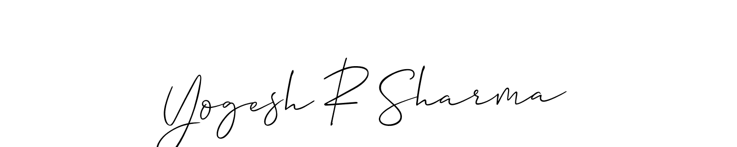 Design your own signature with our free online signature maker. With this signature software, you can create a handwritten (Allison_Script) signature for name Yogesh R Sharma. Yogesh R Sharma signature style 2 images and pictures png