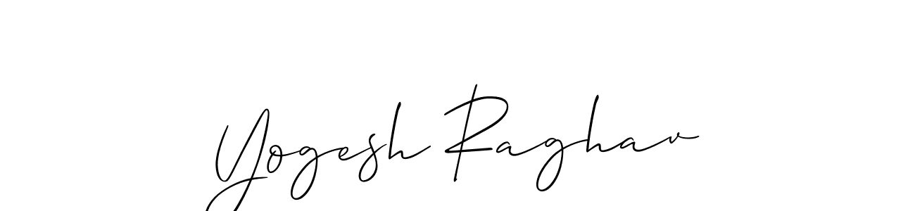 It looks lik you need a new signature style for name Yogesh Raghav. Design unique handwritten (Allison_Script) signature with our free signature maker in just a few clicks. Yogesh Raghav signature style 2 images and pictures png