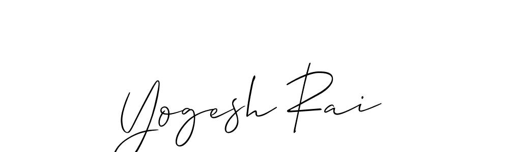 The best way (Allison_Script) to make a short signature is to pick only two or three words in your name. The name Yogesh Rai include a total of six letters. For converting this name. Yogesh Rai signature style 2 images and pictures png