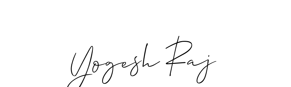 Yogesh Raj stylish signature style. Best Handwritten Sign (Allison_Script) for my name. Handwritten Signature Collection Ideas for my name Yogesh Raj. Yogesh Raj signature style 2 images and pictures png