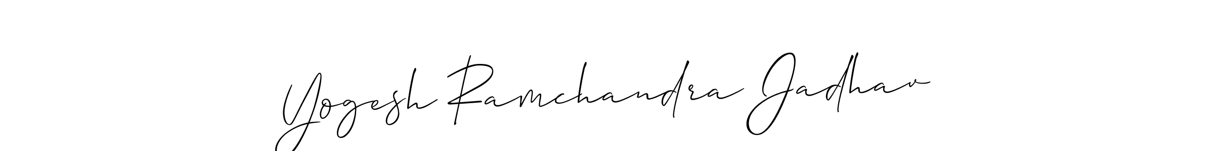 Use a signature maker to create a handwritten signature online. With this signature software, you can design (Allison_Script) your own signature for name Yogesh Ramchandra Jadhav. Yogesh Ramchandra Jadhav signature style 2 images and pictures png