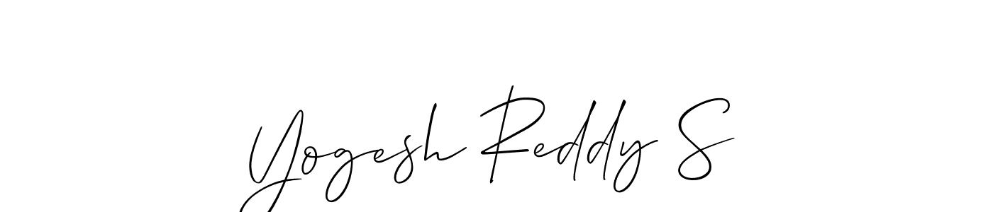 Also we have Yogesh Reddy S name is the best signature style. Create professional handwritten signature collection using Allison_Script autograph style. Yogesh Reddy S signature style 2 images and pictures png