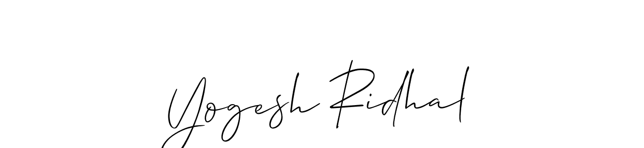 Make a beautiful signature design for name Yogesh Ridhal. Use this online signature maker to create a handwritten signature for free. Yogesh Ridhal signature style 2 images and pictures png