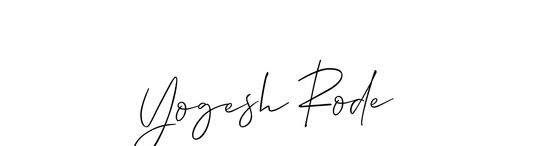 if you are searching for the best signature style for your name Yogesh Rode. so please give up your signature search. here we have designed multiple signature styles  using Allison_Script. Yogesh Rode signature style 2 images and pictures png