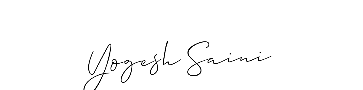 You should practise on your own different ways (Allison_Script) to write your name (Yogesh Saini) in signature. don't let someone else do it for you. Yogesh Saini signature style 2 images and pictures png