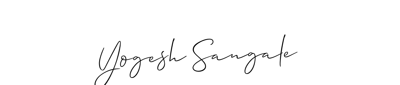 Make a short Yogesh Sangale signature style. Manage your documents anywhere anytime using Allison_Script. Create and add eSignatures, submit forms, share and send files easily. Yogesh Sangale signature style 2 images and pictures png