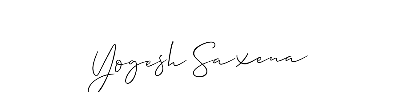 Make a beautiful signature design for name Yogesh Saxena. With this signature (Allison_Script) style, you can create a handwritten signature for free. Yogesh Saxena signature style 2 images and pictures png