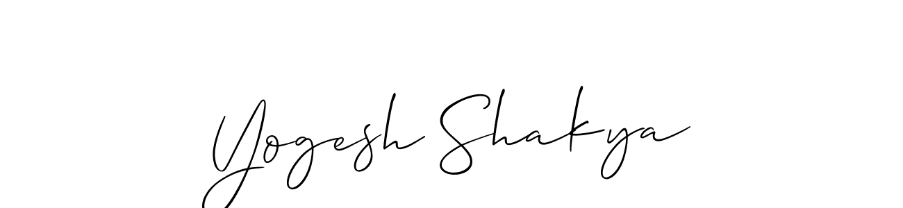 How to make Yogesh Shakya signature? Allison_Script is a professional autograph style. Create handwritten signature for Yogesh Shakya name. Yogesh Shakya signature style 2 images and pictures png