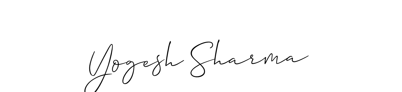 Design your own signature with our free online signature maker. With this signature software, you can create a handwritten (Allison_Script) signature for name Yogesh Sharma. Yogesh Sharma signature style 2 images and pictures png