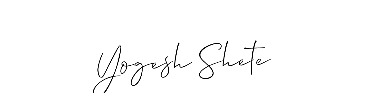 Also we have Yogesh Shete name is the best signature style. Create professional handwritten signature collection using Allison_Script autograph style. Yogesh Shete signature style 2 images and pictures png