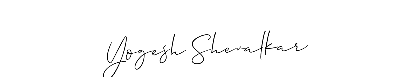 This is the best signature style for the Yogesh Shevalkar name. Also you like these signature font (Allison_Script). Mix name signature. Yogesh Shevalkar signature style 2 images and pictures png