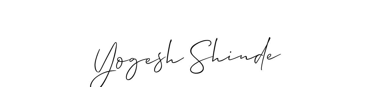 Use a signature maker to create a handwritten signature online. With this signature software, you can design (Allison_Script) your own signature for name Yogesh Shinde. Yogesh Shinde signature style 2 images and pictures png