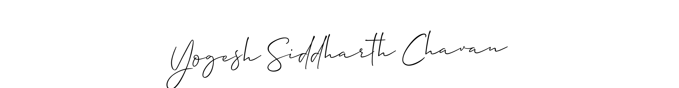 Design your own signature with our free online signature maker. With this signature software, you can create a handwritten (Allison_Script) signature for name Yogesh Siddharth Chavan. Yogesh Siddharth Chavan signature style 2 images and pictures png