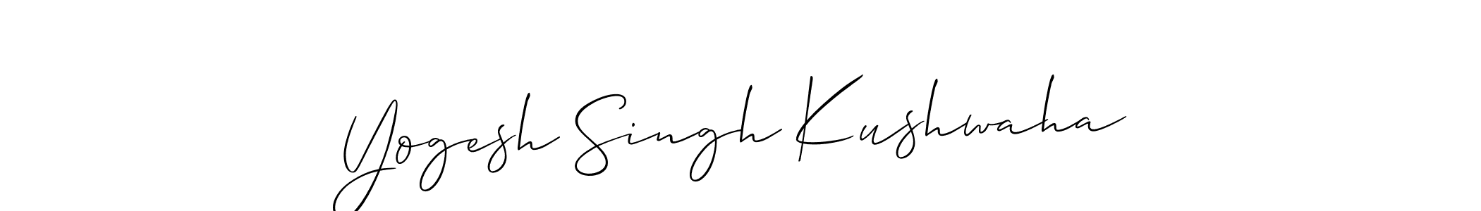 Also we have Yogesh Singh Kushwaha name is the best signature style. Create professional handwritten signature collection using Allison_Script autograph style. Yogesh Singh Kushwaha signature style 2 images and pictures png