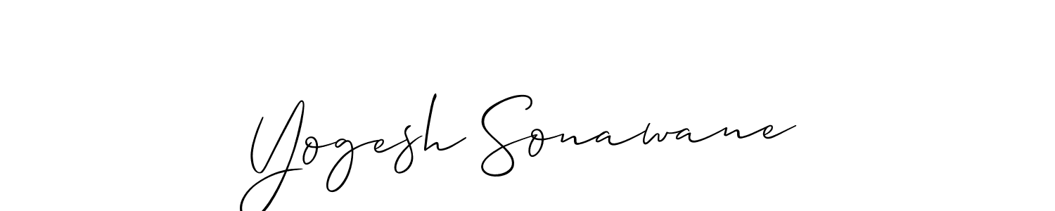 This is the best signature style for the Yogesh Sonawane name. Also you like these signature font (Allison_Script). Mix name signature. Yogesh Sonawane signature style 2 images and pictures png