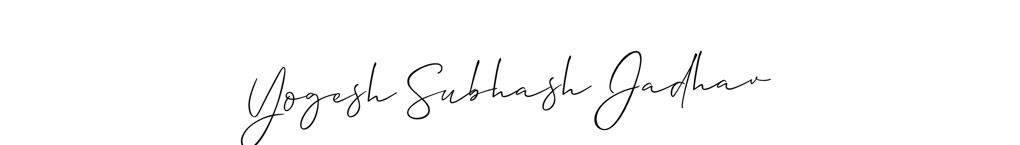 Make a beautiful signature design for name Yogesh Subhash Jadhav. With this signature (Allison_Script) style, you can create a handwritten signature for free. Yogesh Subhash Jadhav signature style 2 images and pictures png