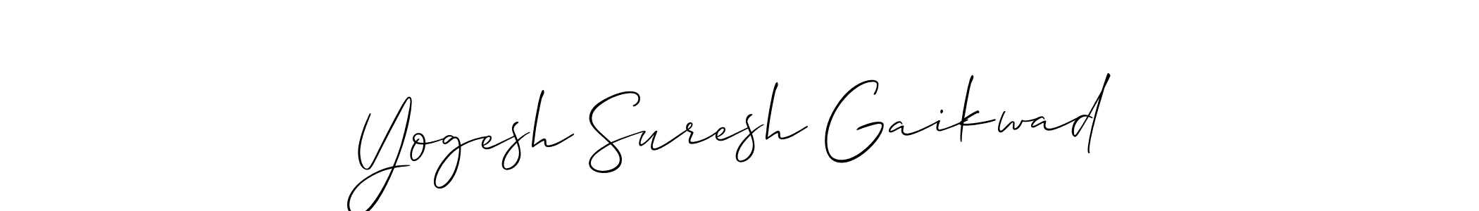 Design your own signature with our free online signature maker. With this signature software, you can create a handwritten (Allison_Script) signature for name Yogesh Suresh Gaikwad. Yogesh Suresh Gaikwad signature style 2 images and pictures png