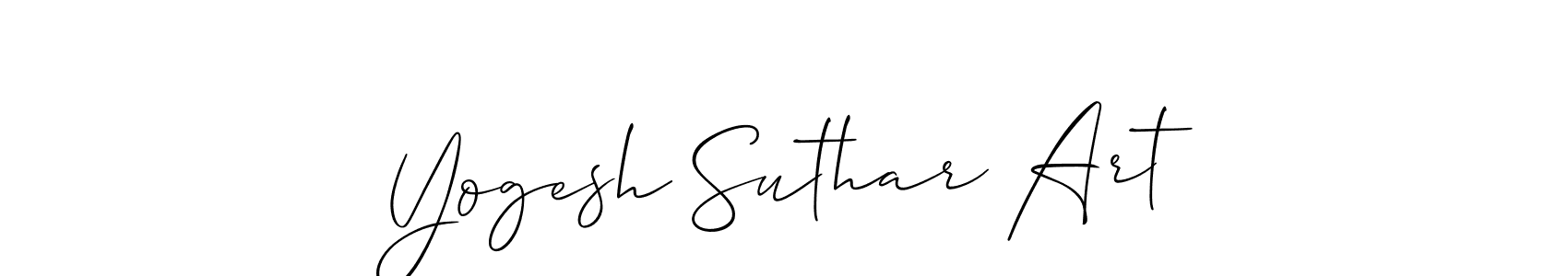 Design your own signature with our free online signature maker. With this signature software, you can create a handwritten (Allison_Script) signature for name Yogesh Suthar Art. Yogesh Suthar Art signature style 2 images and pictures png