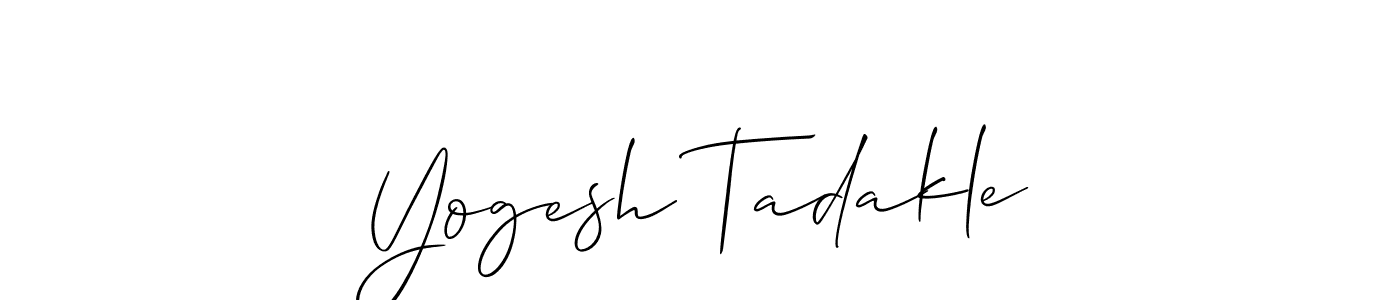 if you are searching for the best signature style for your name Yogesh Tadakle. so please give up your signature search. here we have designed multiple signature styles  using Allison_Script. Yogesh Tadakle signature style 2 images and pictures png