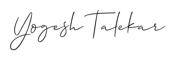 Create a personalized artistic stamp with Yogesh Talekar in Allison_Script font. Perfect for visual artists, designers, and influencers. Yogesh Talekar signature style 2 images and pictures png