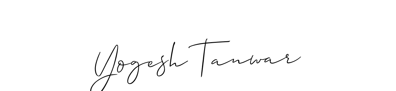 Make a short Yogesh Tanwar signature style. Manage your documents anywhere anytime using Allison_Script. Create and add eSignatures, submit forms, share and send files easily. Yogesh Tanwar signature style 2 images and pictures png