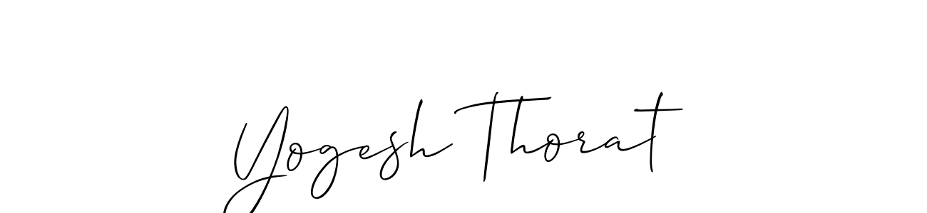 Make a beautiful signature design for name Yogesh Thorat. With this signature (Allison_Script) style, you can create a handwritten signature for free. Yogesh Thorat signature style 2 images and pictures png