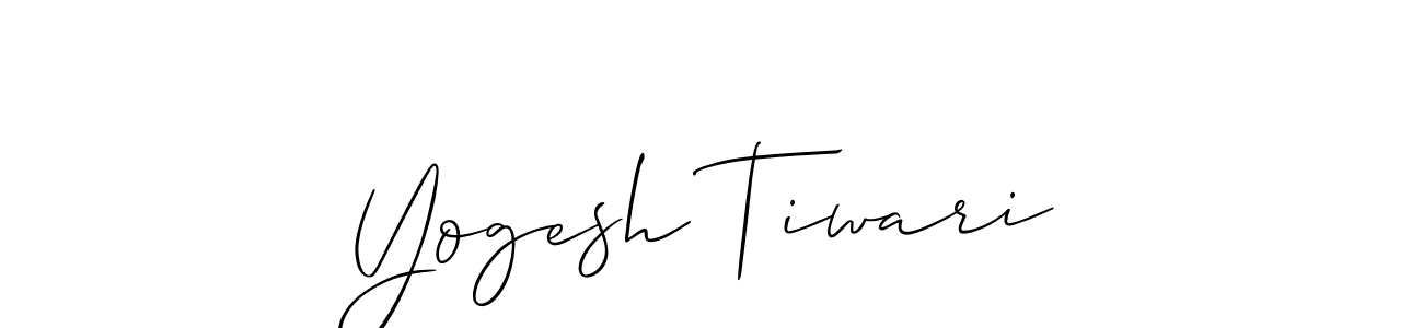 Design your own signature with our free online signature maker. With this signature software, you can create a handwritten (Allison_Script) signature for name Yogesh Tiwari. Yogesh Tiwari signature style 2 images and pictures png