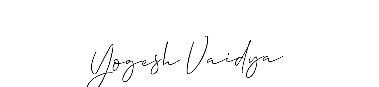 Design your own signature with our free online signature maker. With this signature software, you can create a handwritten (Allison_Script) signature for name Yogesh Vaidya. Yogesh Vaidya signature style 2 images and pictures png