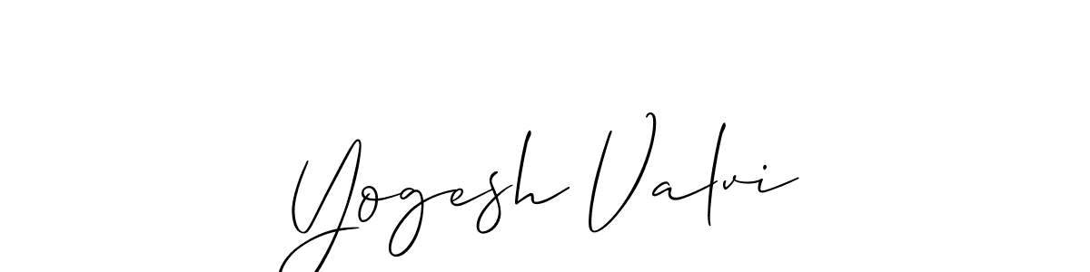 Also we have Yogesh Valvi name is the best signature style. Create professional handwritten signature collection using Allison_Script autograph style. Yogesh Valvi signature style 2 images and pictures png